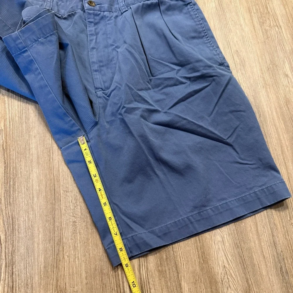 Polo Ralph Lauren Mens 34 Vintage Tyler Pleated Blue Shorts